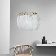 unique ostrich feather wall lamp study
