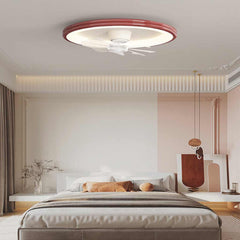 Ceiling Fan Light Flush Mount Red Bedroom