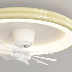 Ceiling Fan Light Flush Mount Yellow Detail
