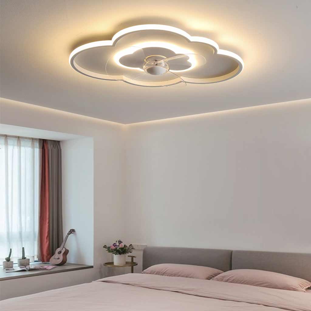Ceiling Fan with Dimmable LED Light Bedroom
