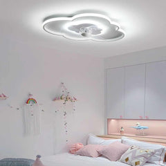 Ceiling Fan with Dimmable LED Light Cloud Bedroom