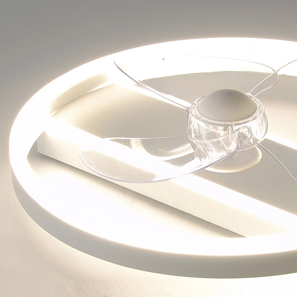 Ceiling Fan with LED Light Round 3 Blades