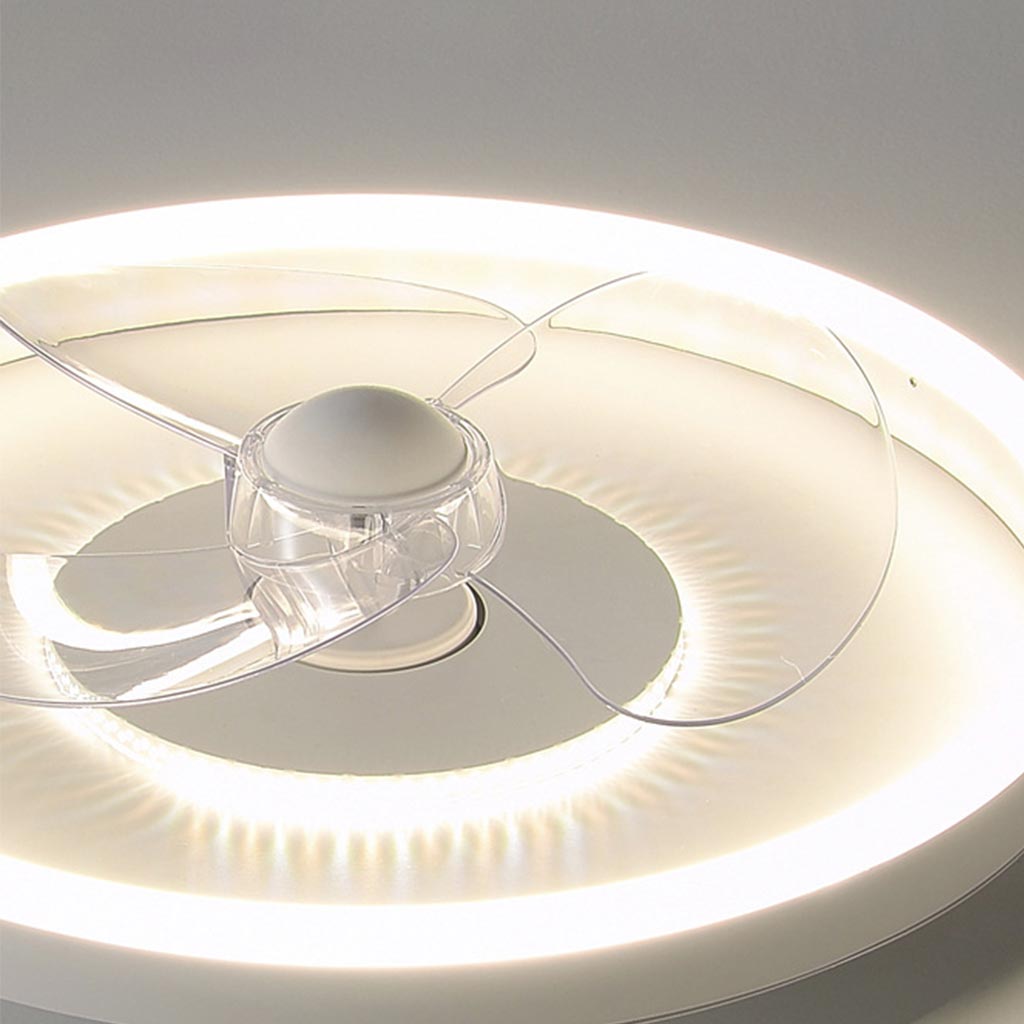 Ceiling Fan with LED Light Round Blades