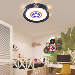 Ceiling Light Kids Bedroom Captain America Shield with Star, Iron & Acrylic