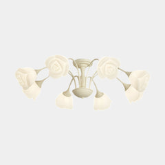 Ceiling Light Cream Rose Flower White