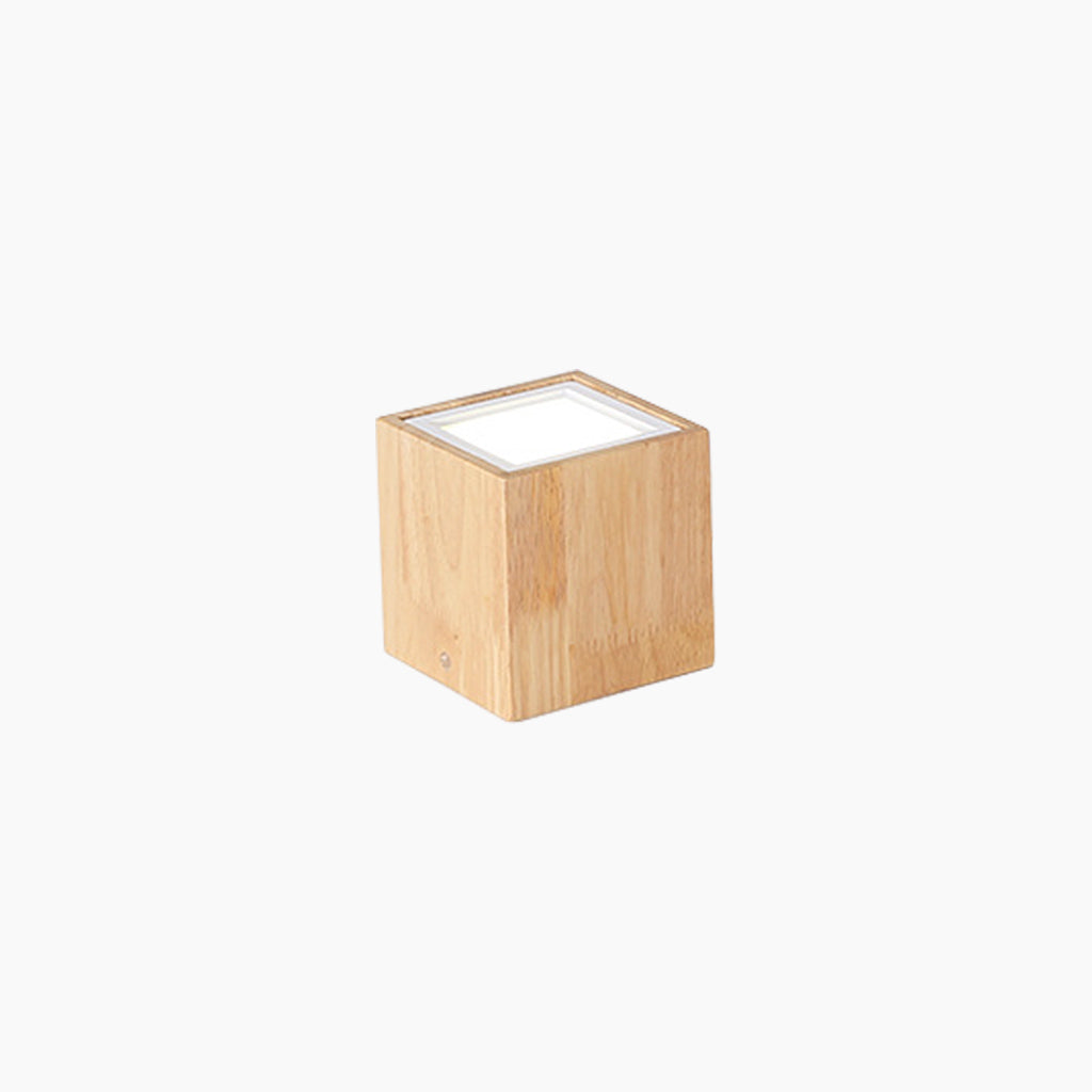 Ceiling Light Downlight Wood LED Cube Small