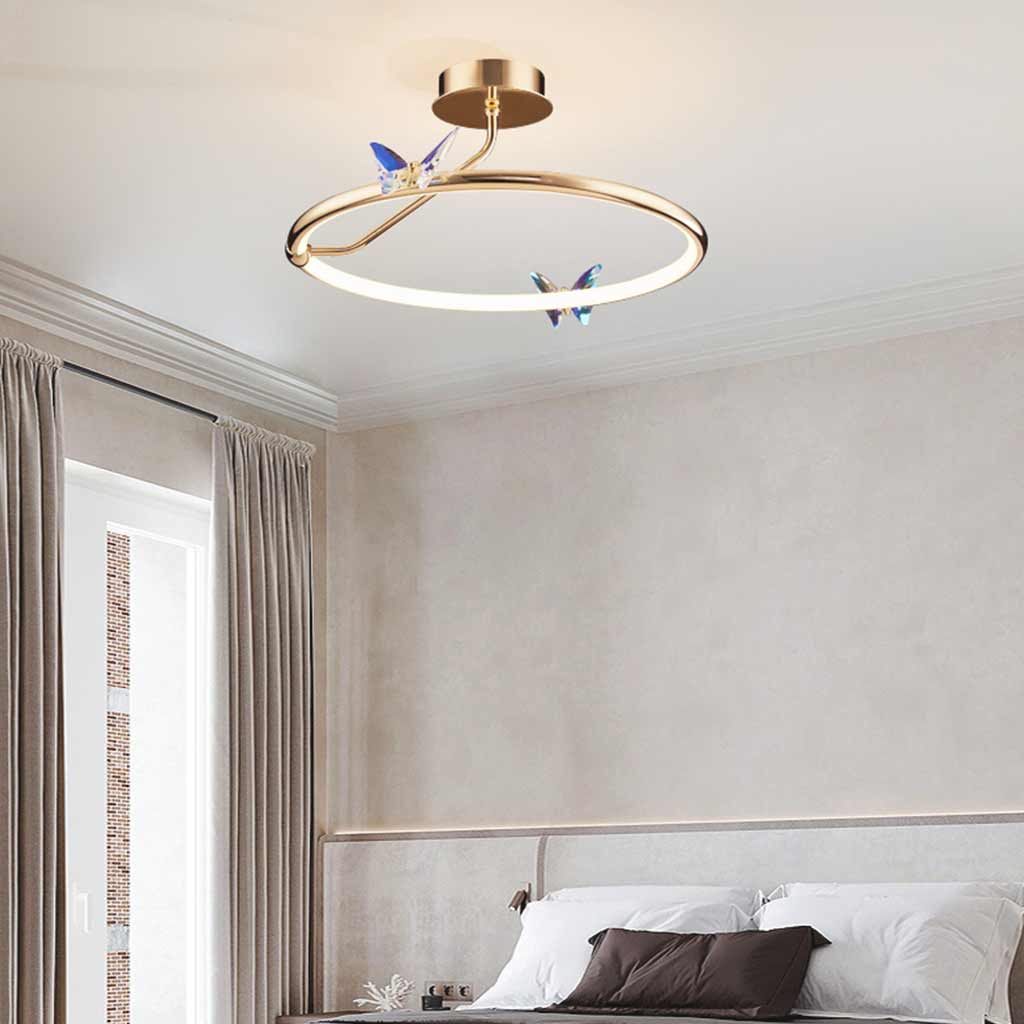 Ceiling Light Elegant Circular Butterfly LED Bedroom