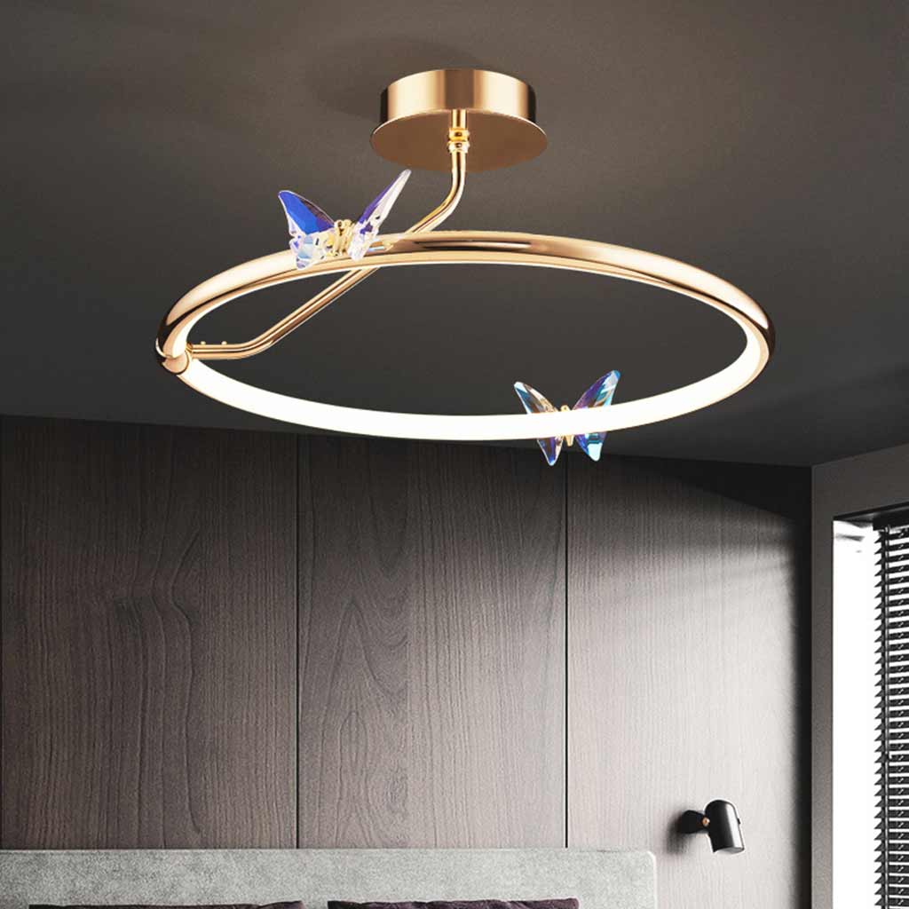 Ceiling Light Elegant Circular Butterfly LED Room