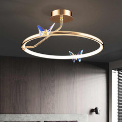 Ceiling Light Elegant Circular Butterfly LED Room