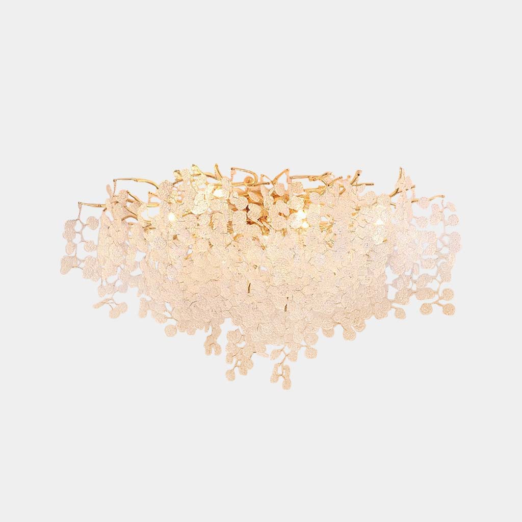 Ceiling Light Modern Branch Crystal Leaf