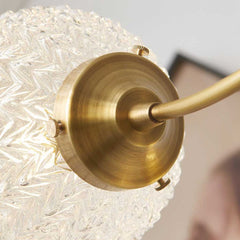 Ceiling Light Nordic Brass Glass Crystal Multi Globe Detail