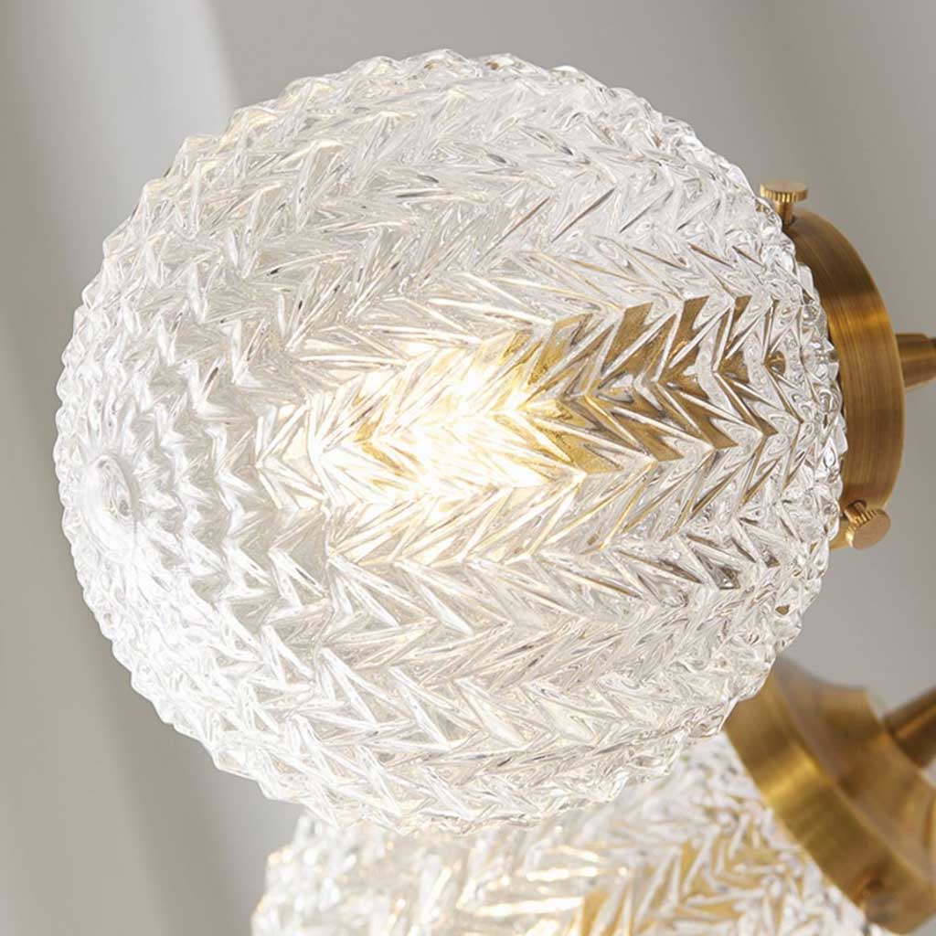 Ceiling Light Nordic Brass Glass Crystal Multi Globe Shade