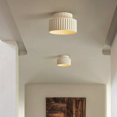 Ceiling Light Nordic Cream Pleated Beige Hallway