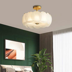 Ceiling Light Semi Flush Mount Acrylic Drum Bedroom