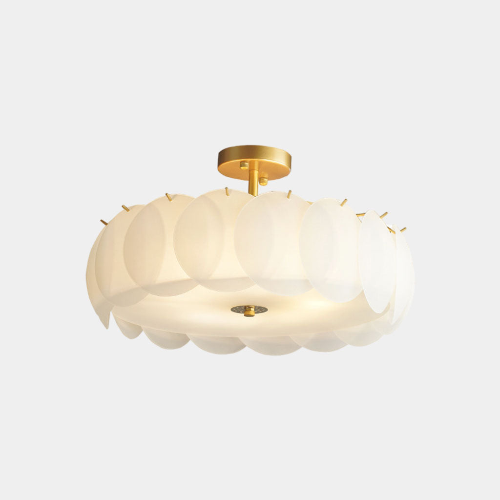 Ceiling Light Semi Flush Mount Acrylic Drum Big