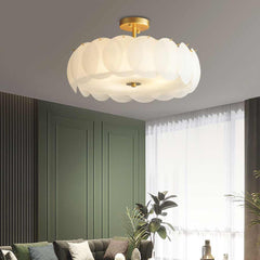 Ceiling Light Semi Flush Mount Acrylic Drum Living Room