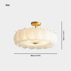 Ceiling Light Semi Flush Mount Acrylic Drum Size