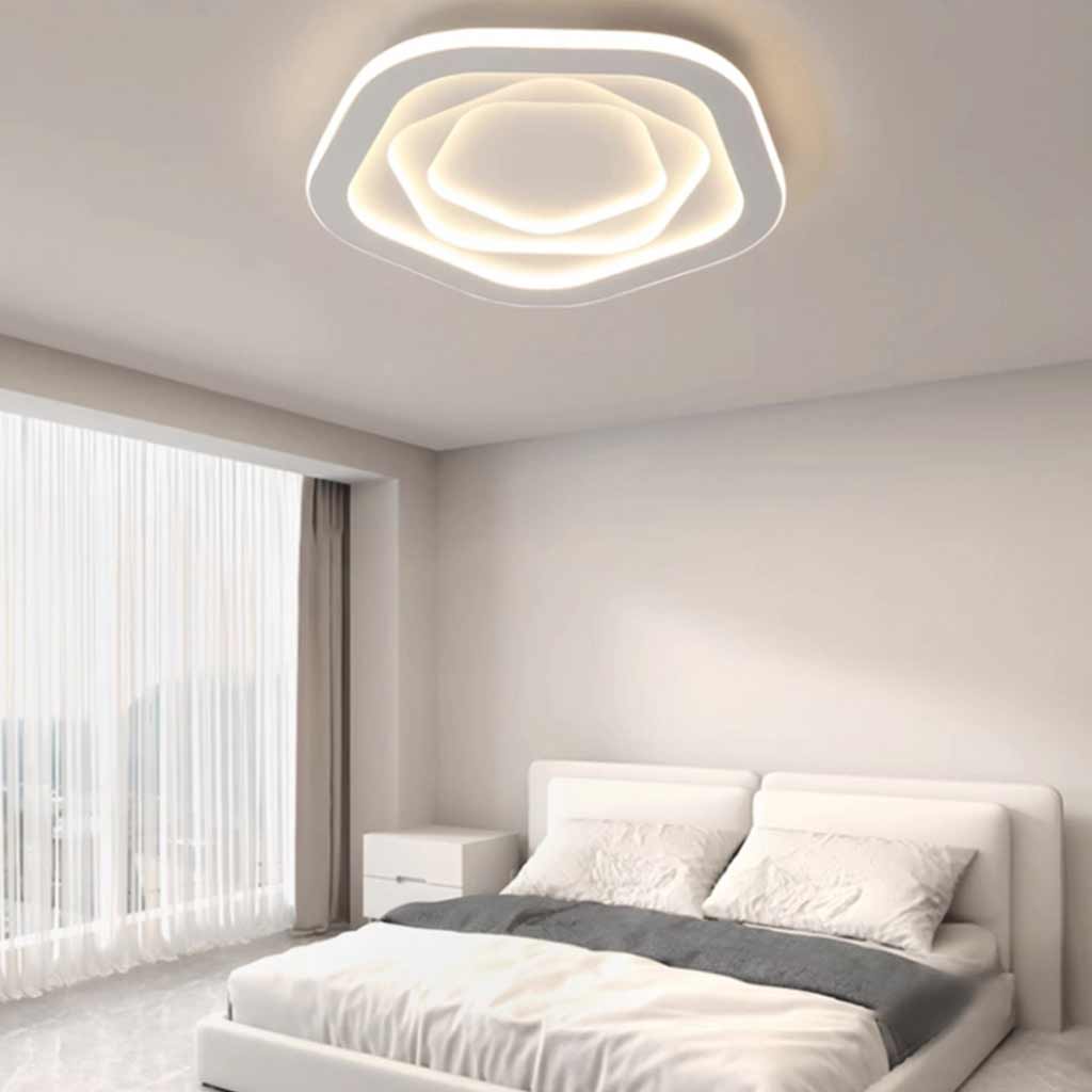 Ceiling Light Simple Pentagon LED Dimmable Bedroom