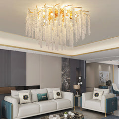 Ceiling Light Tree Branch Crystal Willow Living Room