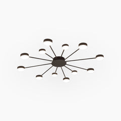 Ceiling Light Unique Sputnik Black 12 Heads