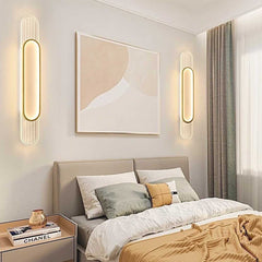Ceiling Wall Light Oval Linear LED Log Color Bedroom