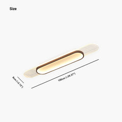 Ceiling Wall Light Oval Linear LED Size