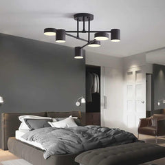 Chandelier Ceiling Light Modern Iron Sputnik LED Black Bedroom