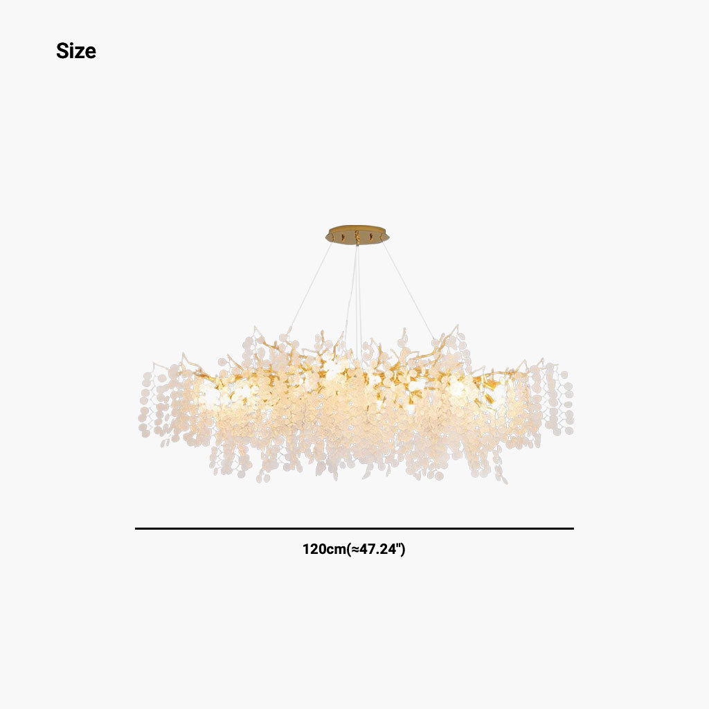 Chandelier Crystal Branch Rectangle Size