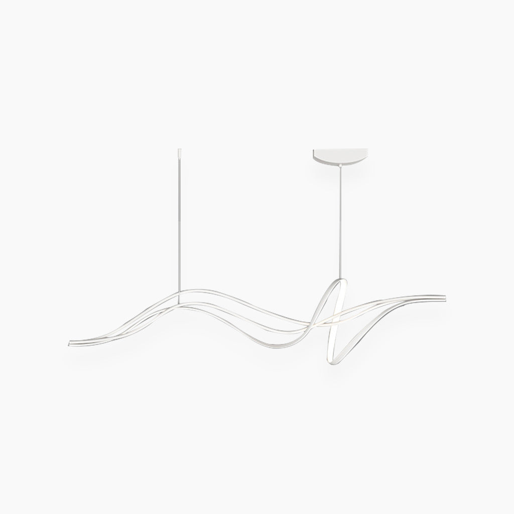 Chandelier Curved Wave LED White