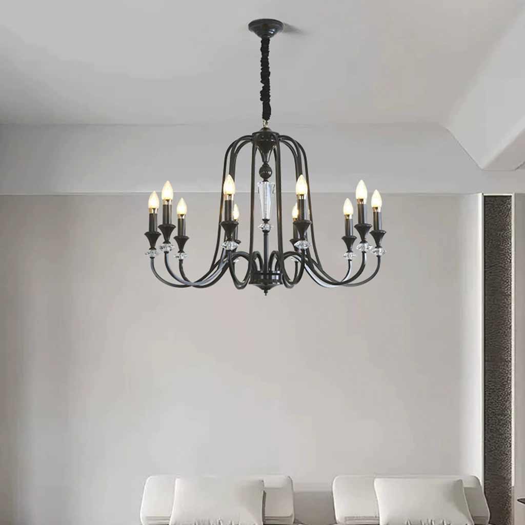 Chandelier Farmhouse Retro Industrial Copper Candle Room