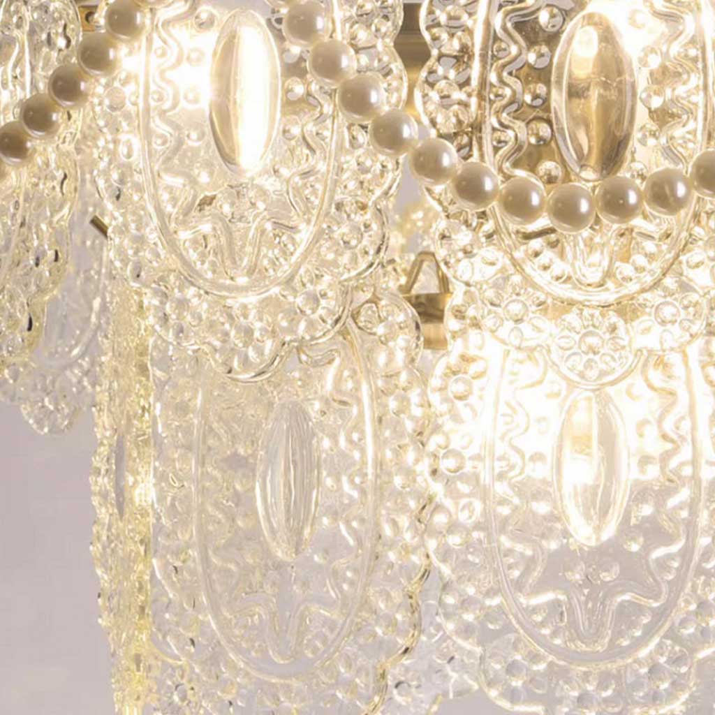 Chandelier French Tiered Glass