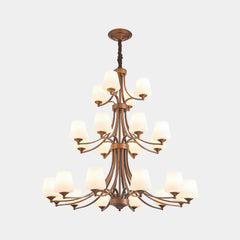 Chandelier Grand Long Glass Cup for High Ceiling