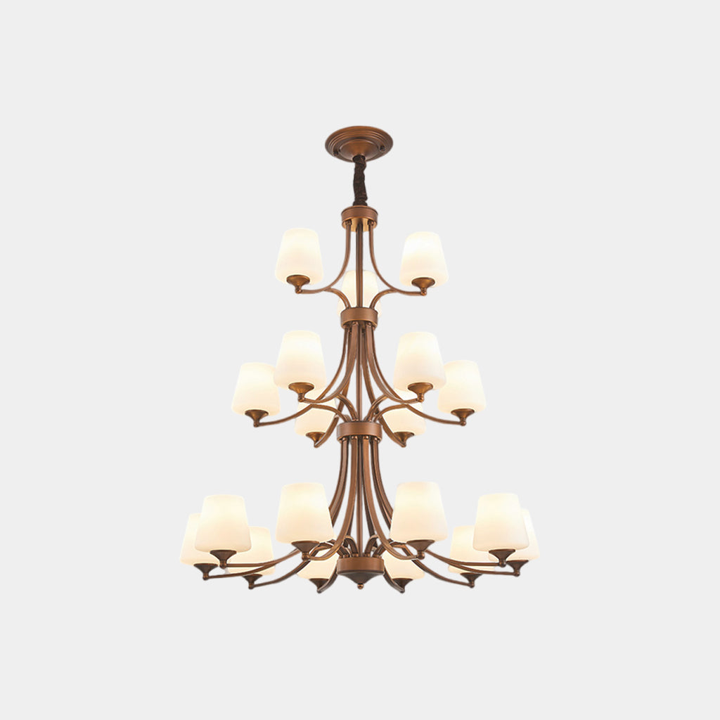 Chandelier Grand Long Tiered Glass Cup