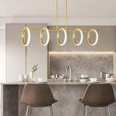 Chandelier Hanging Pendant Light Unique Elegant Brass Dining Table