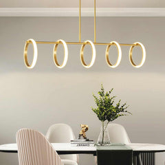 Chandelier Hanging Pendant Light Unique Elegant Brass Dining