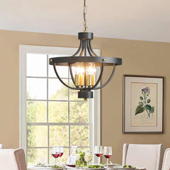 Chandelier Industrial Iron Bowl Dining Room