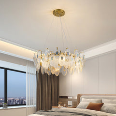 Chandelier Luxurious Crystal Glass Feather Bedroom