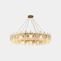 Chandelier Luxurious Crystal Glass Feather Big