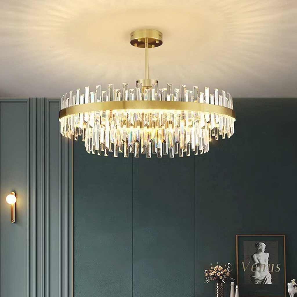 Chandelier Luxurious Crystal LED Gold Room