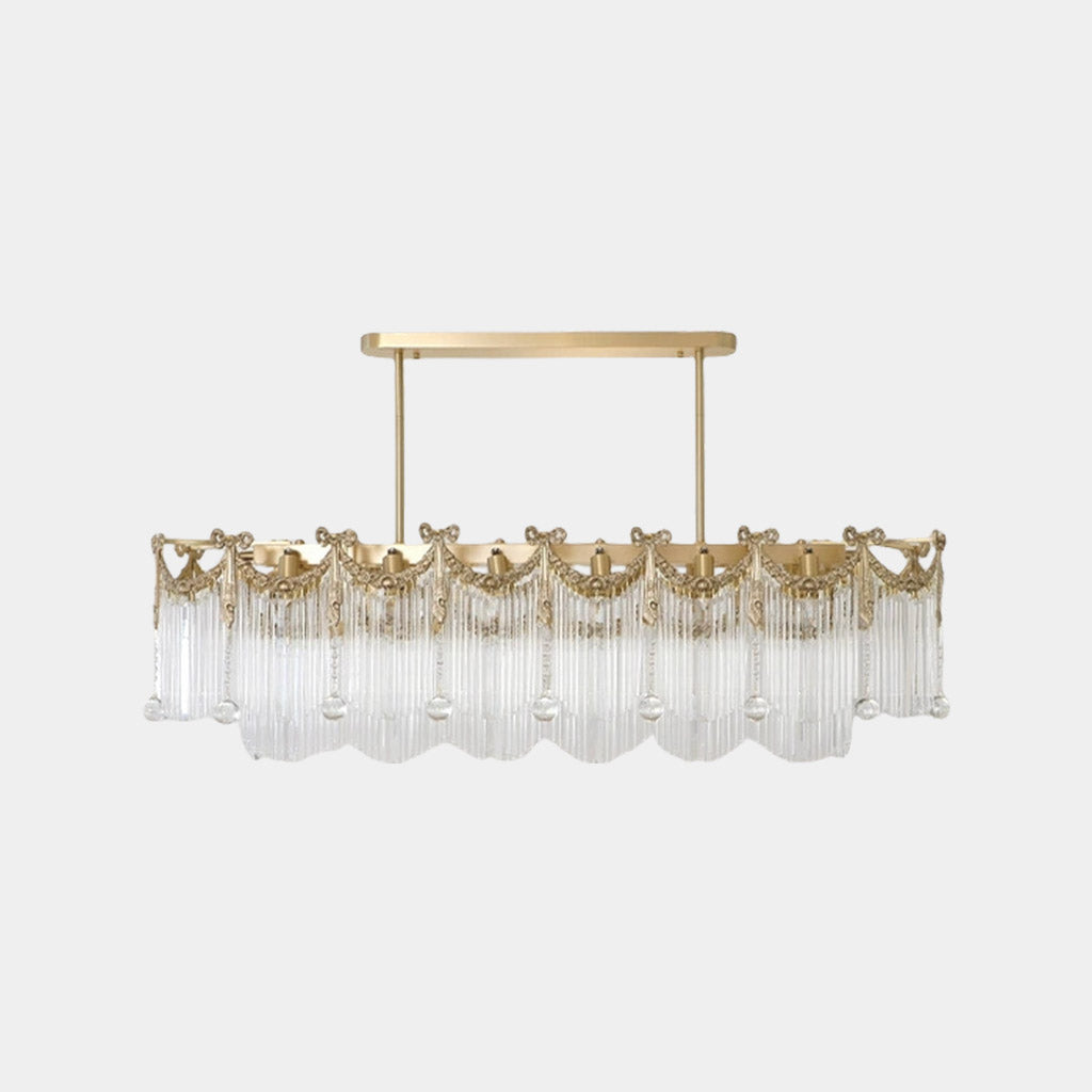 Chandelier Luxury Brass Crystal Tassel