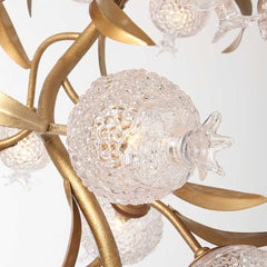 Chandelier Luxury Crystal Pomegranate for High Ceiling Detail