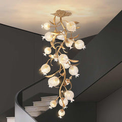 Chandelier Luxury Crystal Pomegranate for High Stairs