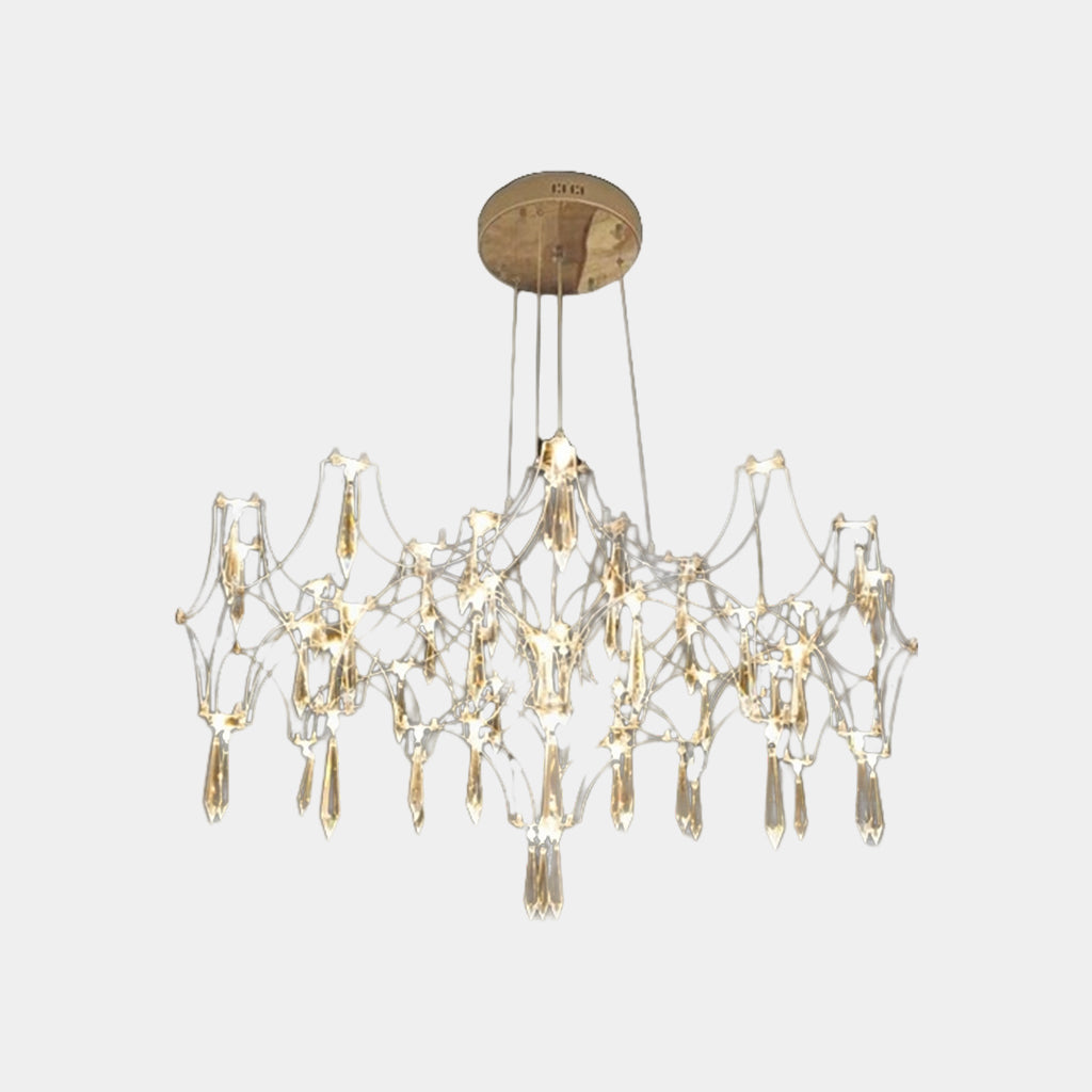 Chandelier Luxury Starry Firefly Mira Crystal LED Gold