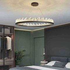 Chandelier Modern Luxury Crystal Round Bedroom