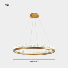 Chandelier Modern Luxury Crystal Round Size