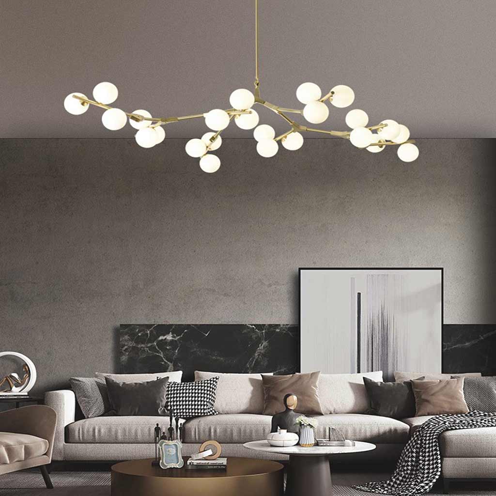 Chandelier Nordic Branch Bubble Glass Ball Living Room