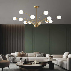 Chandelier Nordic Brass Glass Crystal Living Room