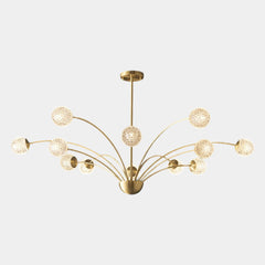 Chandelier Nordic Brass Glass Crystal