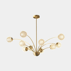 Chandelier Nordic Brass Multi Globe