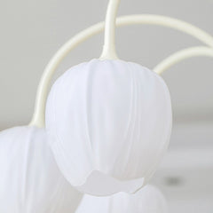 Chandelier Nordic Cream Branch Glass Tulip Flower Shade